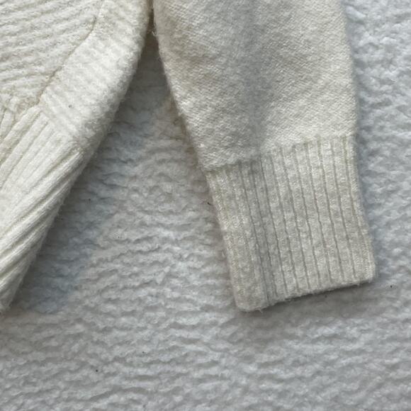 MNG Sweater Womens XL Ribbed Turtleneck Pullover Wool Blend Textured Knit - Picture 6 of 10